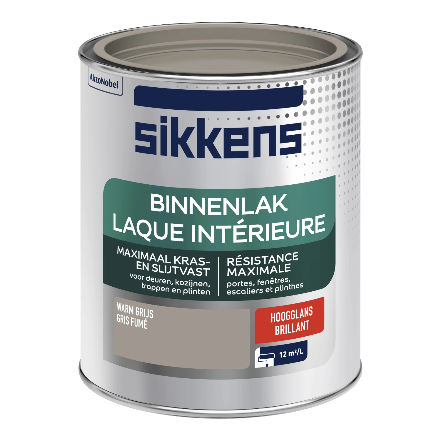 Sikkens Binnenlak Hoogglans - Warm Grijs - 0,75L