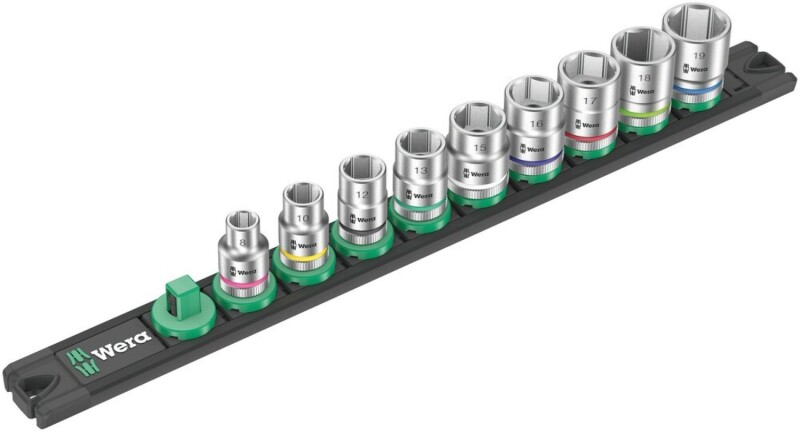 Wera 05005430001 9-delige Dop-magneetstrip B 4 Zyklop Doppenset Incl. Houder - 3/8" - Default image for the product