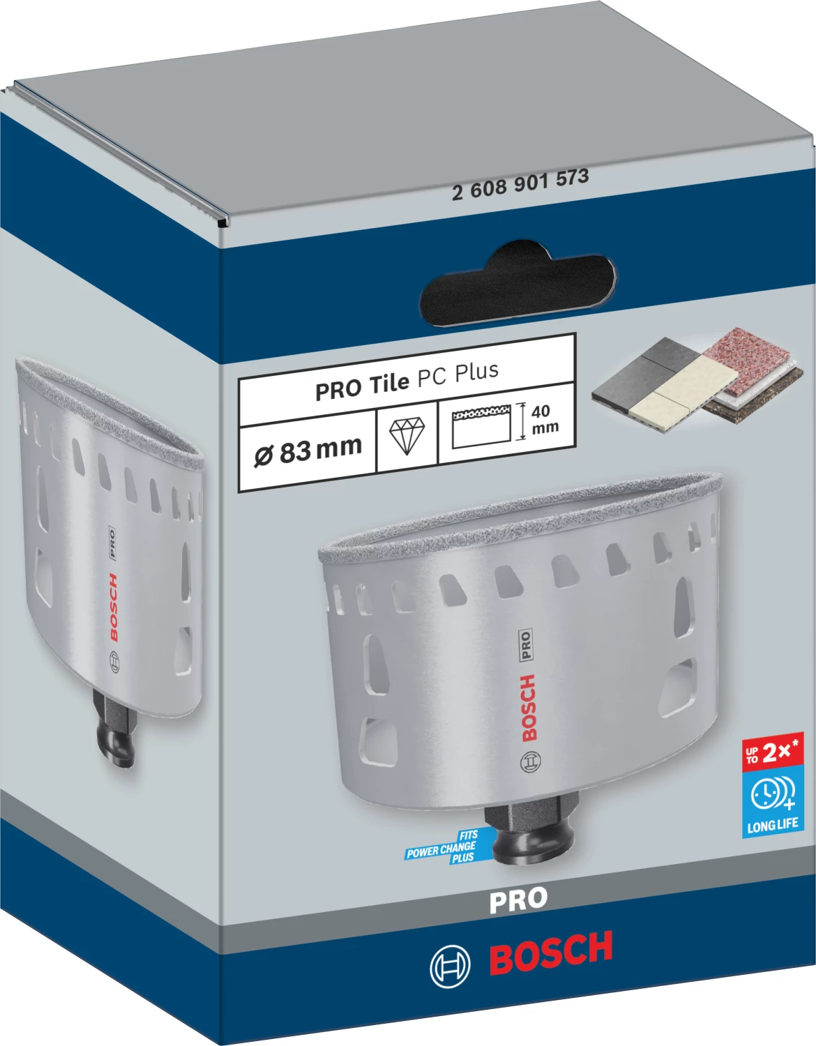 Bosch 2608901573 PRO Tile PC Plus Diamantgatzaag Voor Tegels - 83mm thumbnail 2