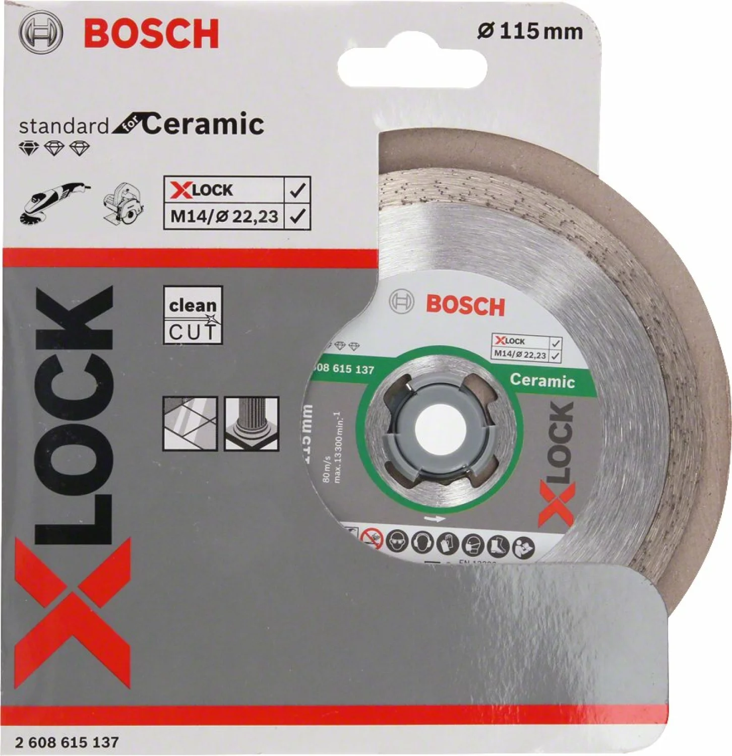 Bosch 2608615137 X-Lock Diamantschijf Standard For Ceramic - 115mm