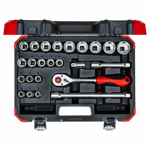 Gedore RED R69013024 24-delige Dopsleutelset - 1/4''En 1/2''