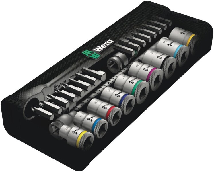 Wear 05004050001 29-delige 8100 SB 10 Zyklop Metal Ratel- En Doppenset - 3/8" - Detailed view of the product