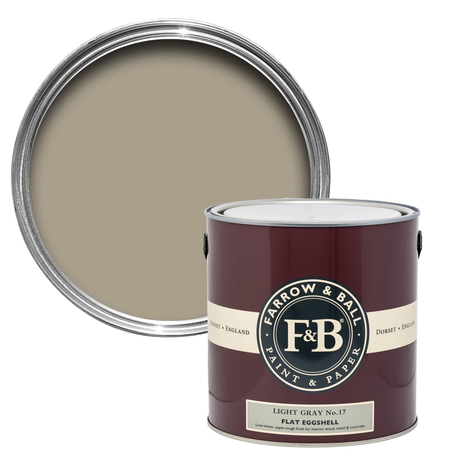Farrow&Ball Flat Eggshell Light Gray No.17 - 750ml