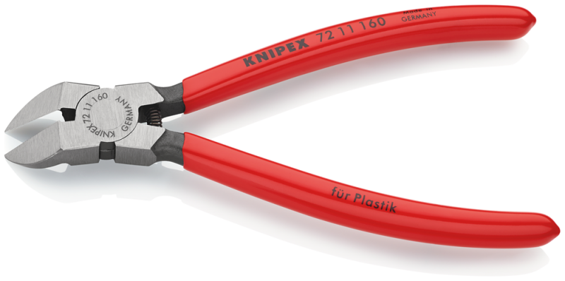Knipex 7211160 Zijsnijtang Voor Kunststof - 160mm - Detailed view of the product