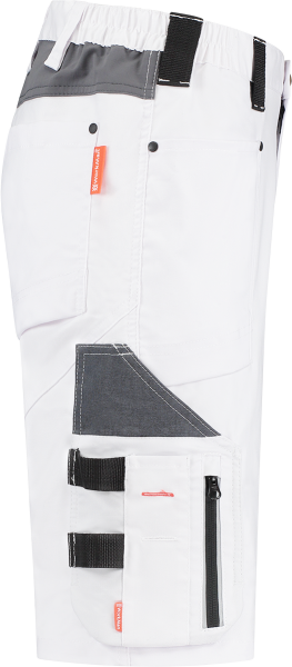 Workman 9083 STRETCH Bermuda Werkbroek P2S - Wit / Grijs - Maat 56 (40/34) - Detailed view of the product