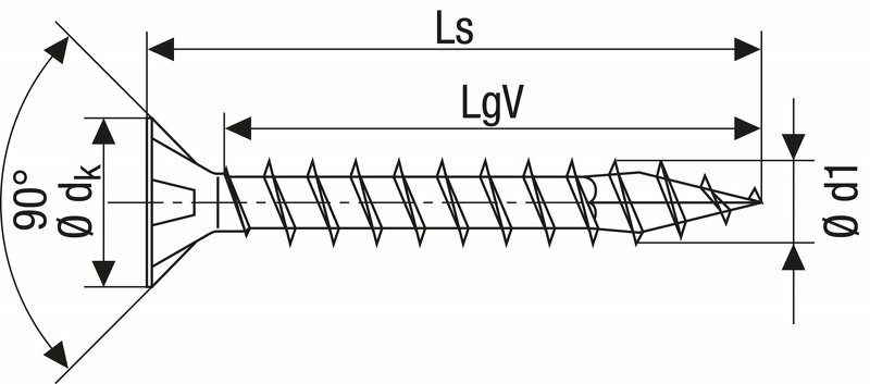SPAX Universele Schroeven Verzonken Kop - Voldraad - Z2 - 4.0x20 Mm (200st) - Detailed view of the product