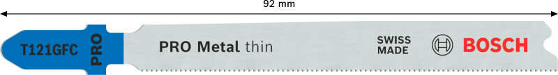 Bosch 2608655094 PRO T121GFC Decoupeerzaagblad Thin - Metaal (2st) - Detailed view of the product