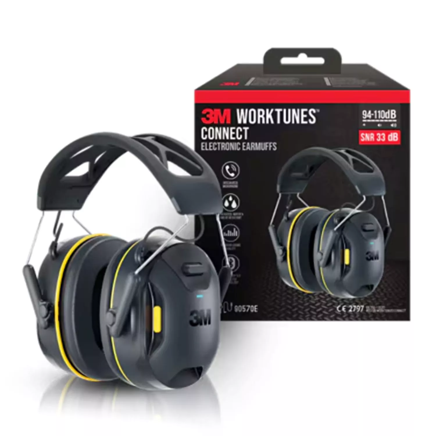 3M 90570E-1 WorkTunes Connect Gehoorbescherming - Bluetooth - SNR 33dB
