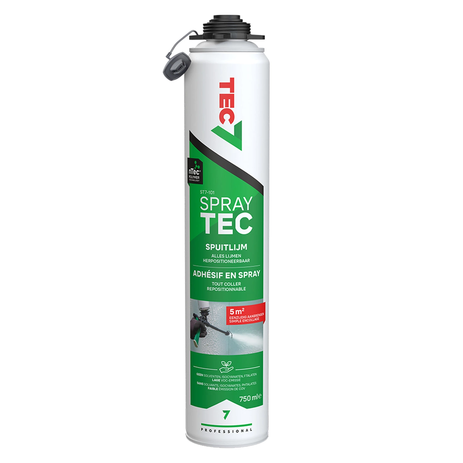 TEC7 ST7-101 Spraytec Spuitlijm Voor Volvlaksverlijming - Aerosol - 750 Ml
