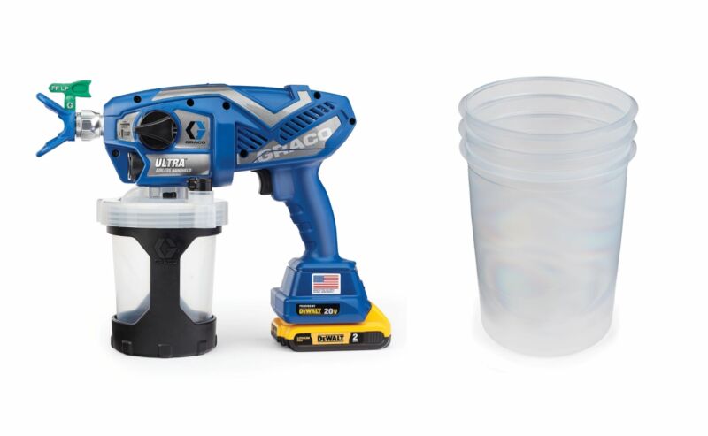 Graco 17M366 Ultra Draagbare Snoerloze Verfspuit Incl. Flexliner 1L Bekerzakjes (25st)