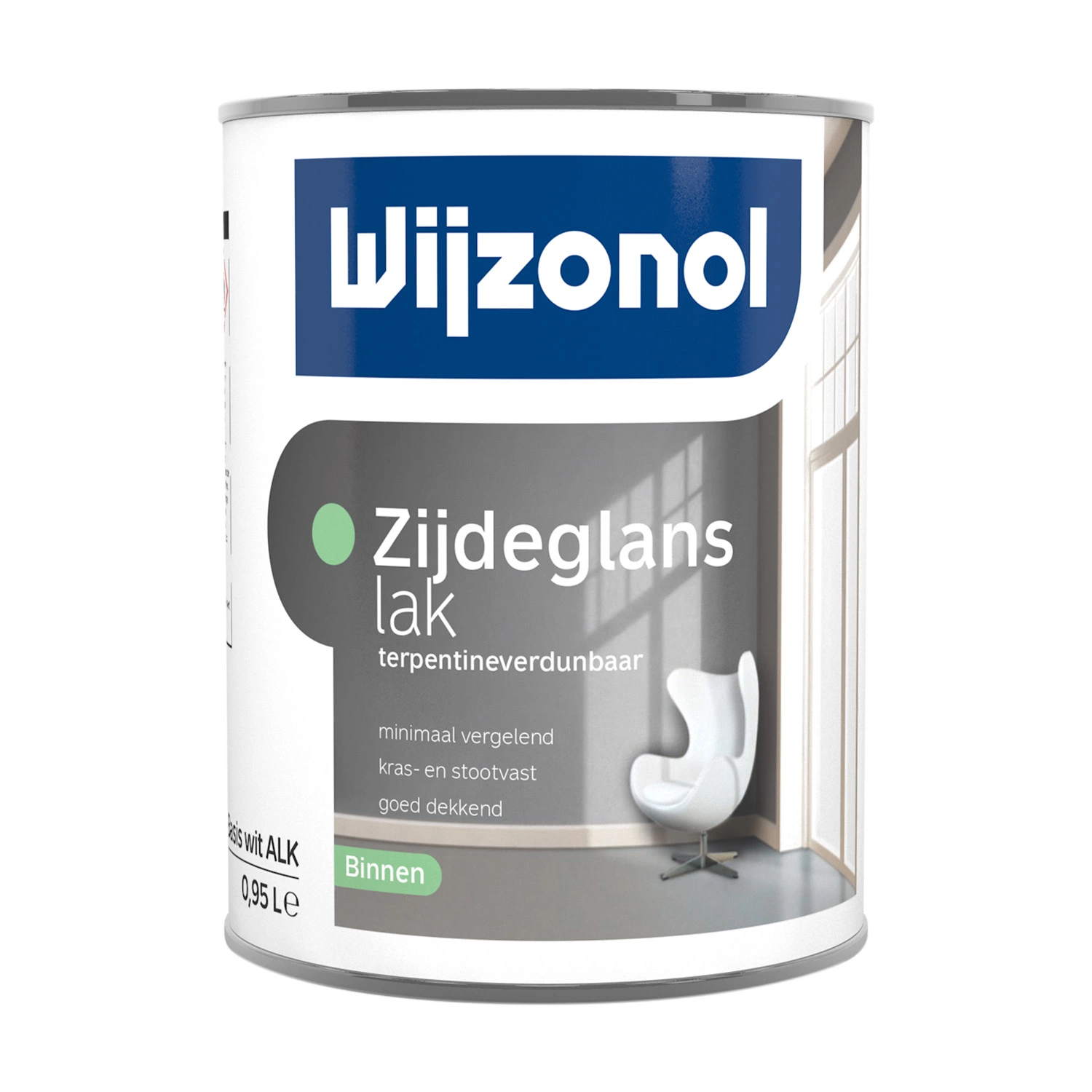 Wijzonol Zijdeglanslak Interieur Terpentineverdunbaar - Op Kleur Gemengd - 1L