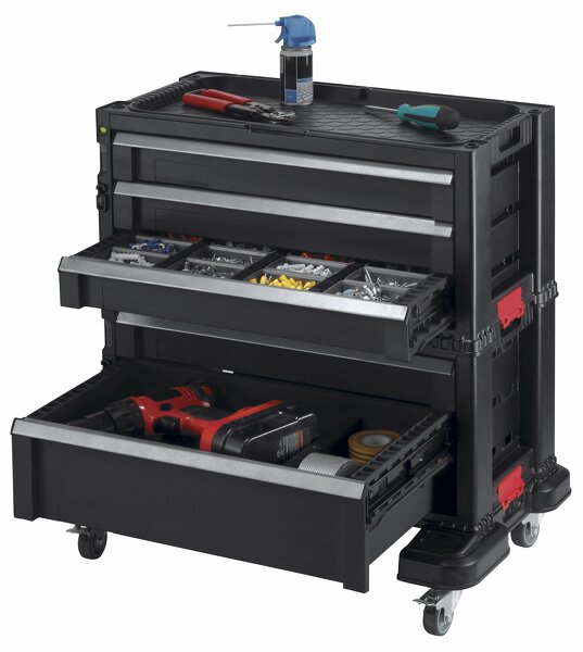 Keter 237007 Module Ladenkast 5 Lades - Zwart - Detailed view of the product