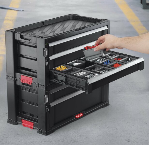 Keter 237007 Module Ladenkast 5 Lades - Zwart - Detailed view of the product