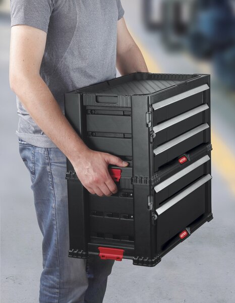 Keter 237007 Module Ladenkast 5 Lades - Zwart - Detailed view of the product
