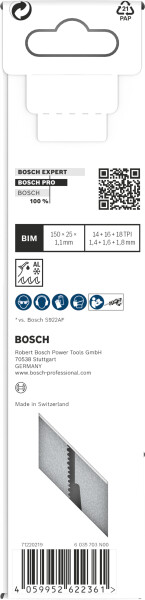 Bosch 2608658991 / S937BEF PRO Reciprozaagblad - Metaal - 150mm (5 St.) - Detailed view of the product