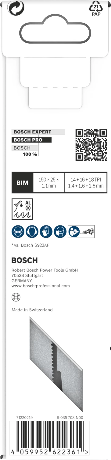 Bosch 2608658991 / S937BEF PRO Reciprozaagblad - Metaal - 150mm (5 St.) thumbnail 3