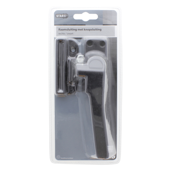Starx 87.604.49 Raamsluiting Met Nok En Knop - Rechts - Zwart - Detailed view of the product
