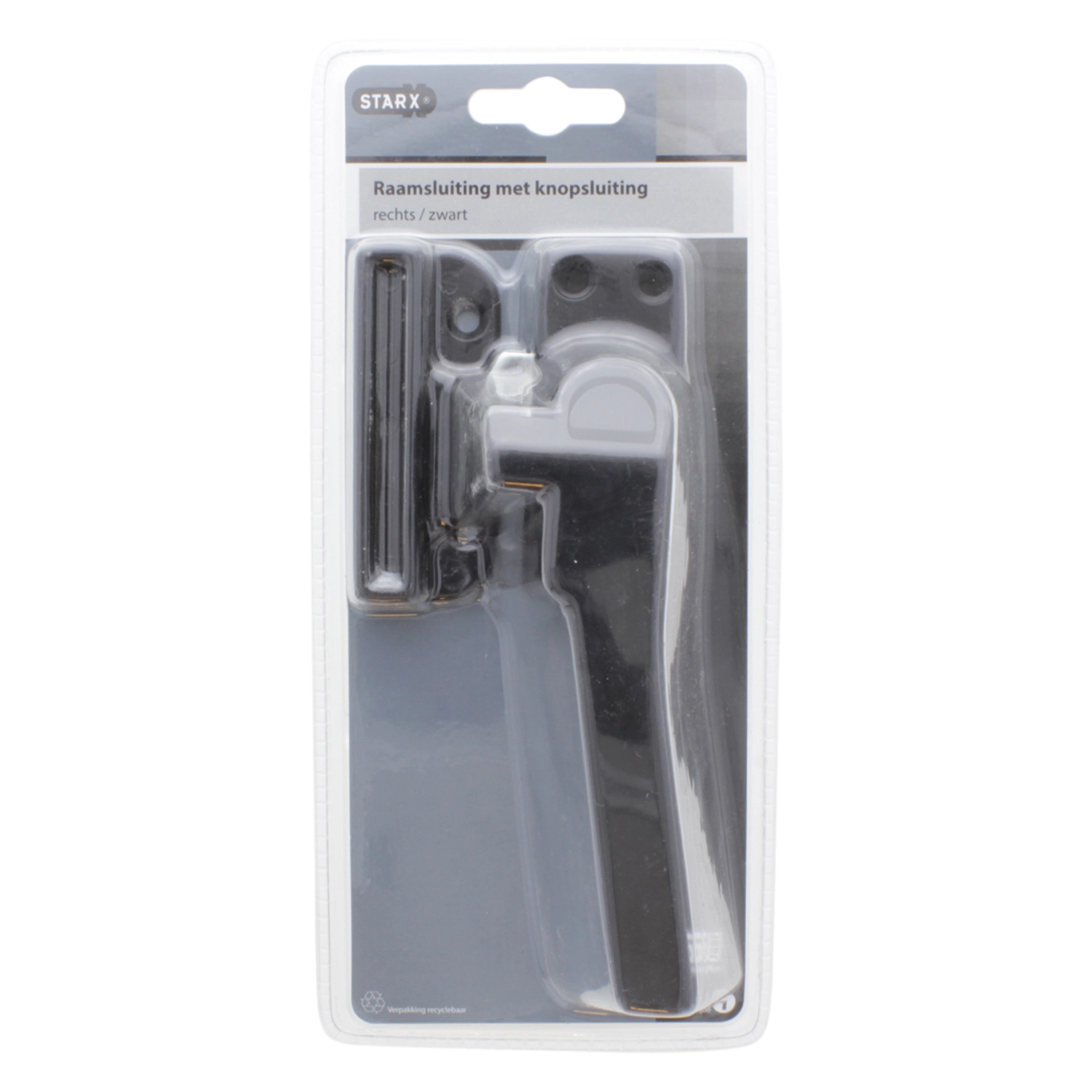 Starx 87.604.49 Raamsluiting Met Nok En Knop - Rechts - Zwart thumbnail 2