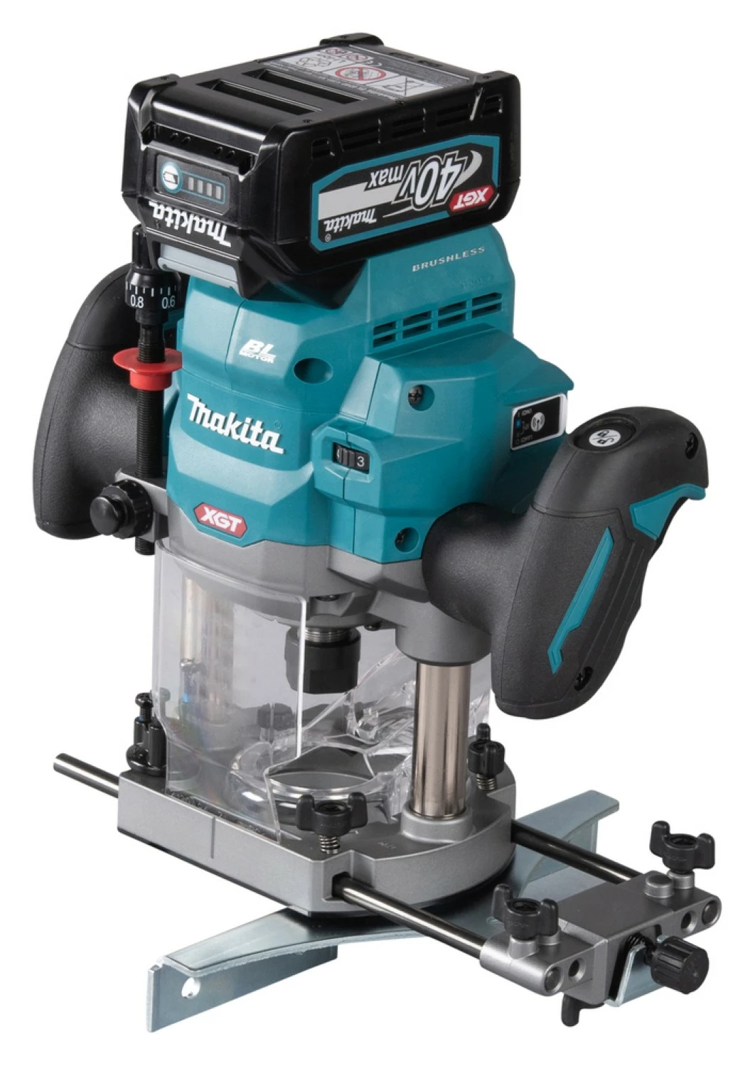 Makita RP001GZ02 XGT 40V Max Bovenfrees Body In Mbox - 1900W - 12mm thumbnail 4