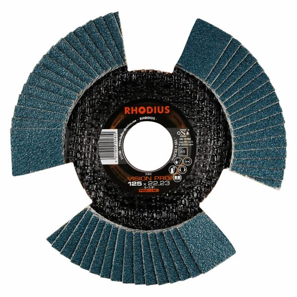 Rhodius 210632 Vision Pro PROline Ll Lamellenslijpschijf 125x22,23 (10 St) K60 - Detailed view of the product