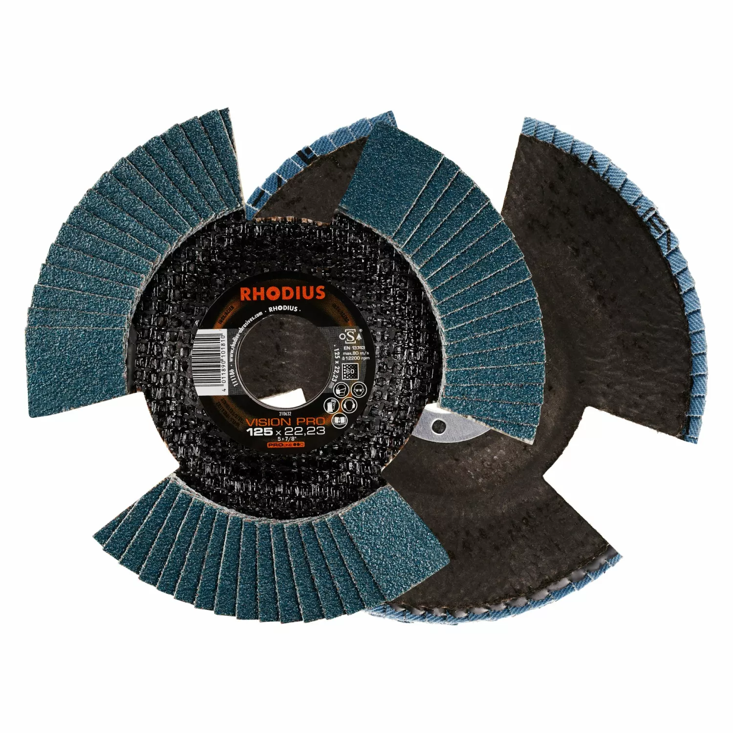 Rhodius 210632 Vision Pro PROline Ll Lamellenslijpschijf 125x22,23 (10 St) K60