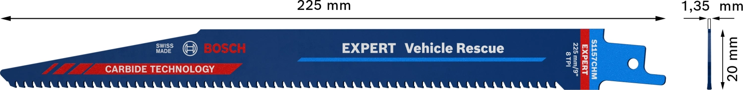 Bosch EXPERT S1157CHM Vehicle Rescue Reciprozaagblad - 175mm - Staal (10st) thumbnail 4