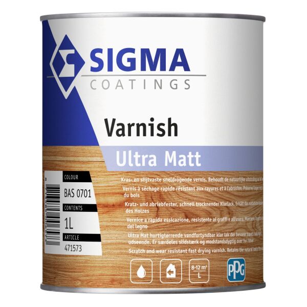 sigma varnish ultra matt kleurloos 1 ltr