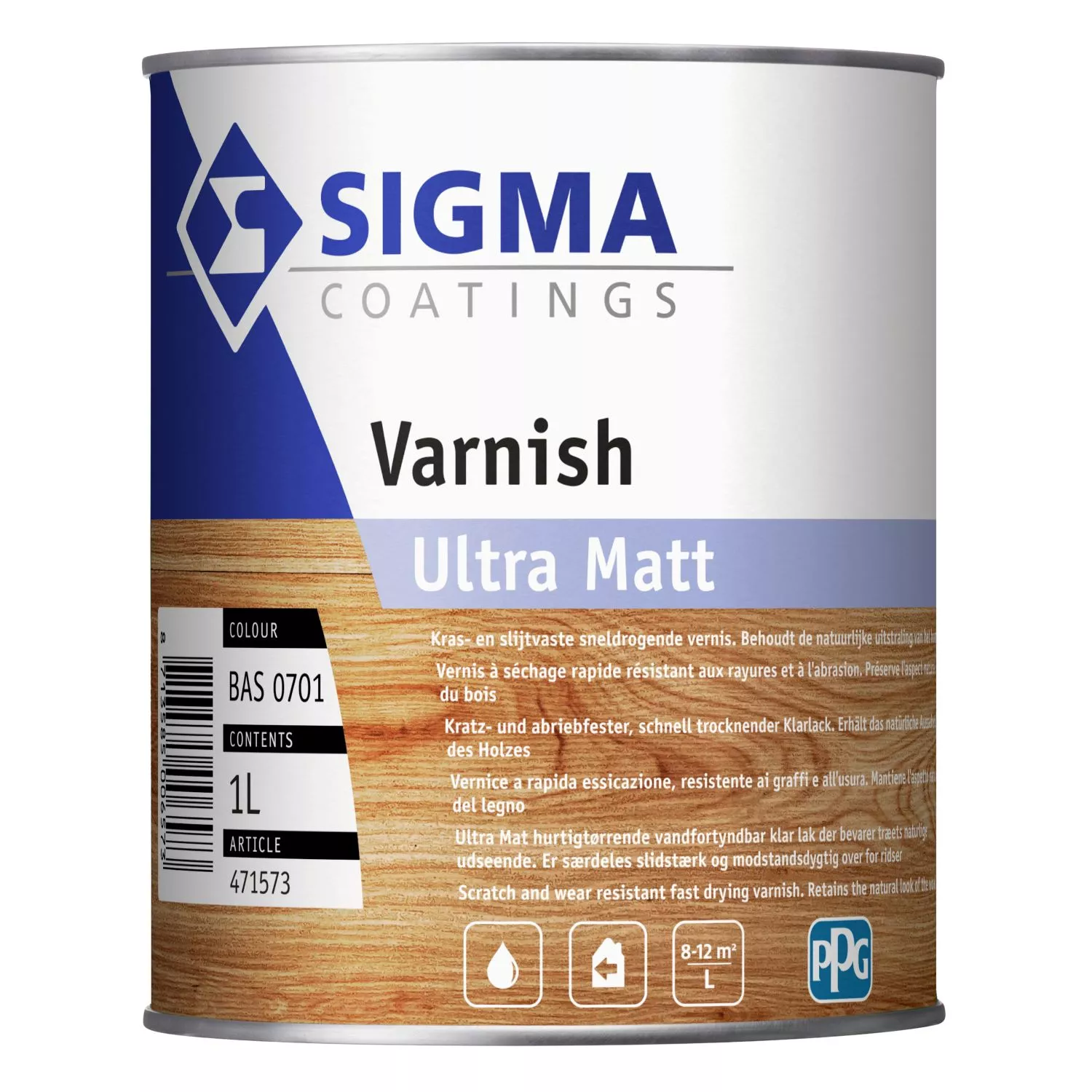 Sigma Varnish Ultra Matt - Op Kleur Gemengd - 1L