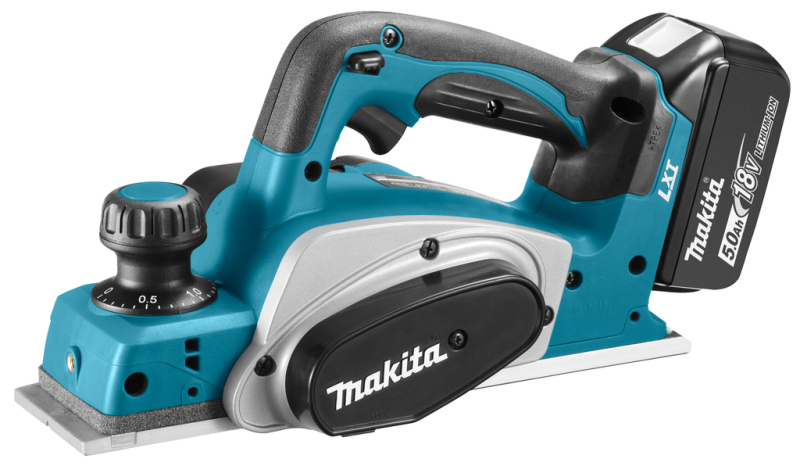 Makita DKP180RTJ 18V Li-Ion Accu Schaafmachine Set (2x 5.0Ah Accu) In Mbox - 82mm - 2mm - Detailed view of the product