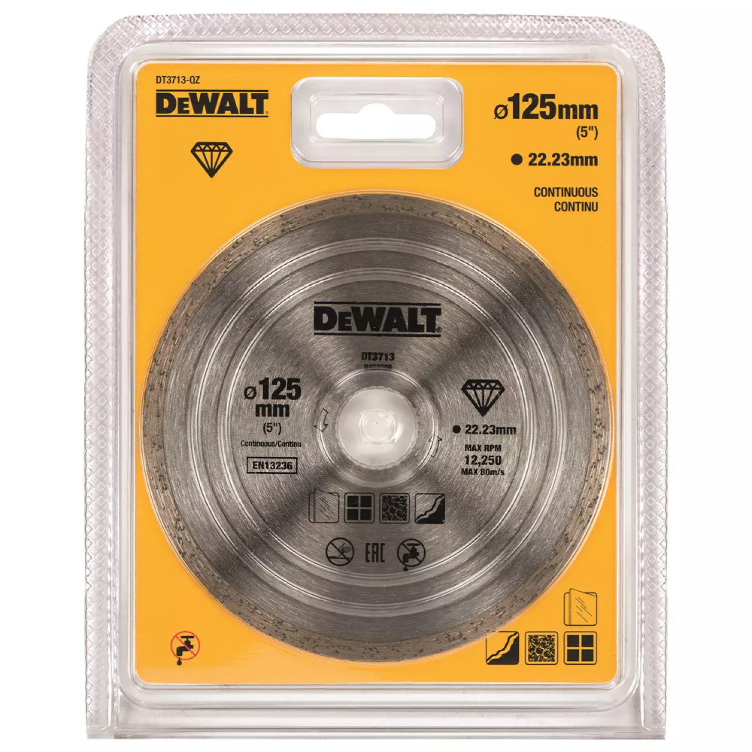DeWALT DT3713 Diamantdoorslijpschijf - 125 X 22,23 X 1,6mm - Keramiek thumbnail 3