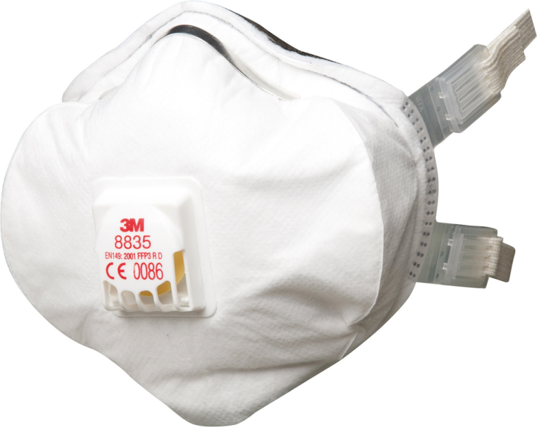 3M 8835+ Stofmasker - FFP3 - Met Ventiel - Detailed view of the product