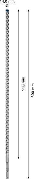 Bosch 2608900125 EXPERT Hamerboor SDS Plus-7X - 14x550x615mm - Detailed view of the product