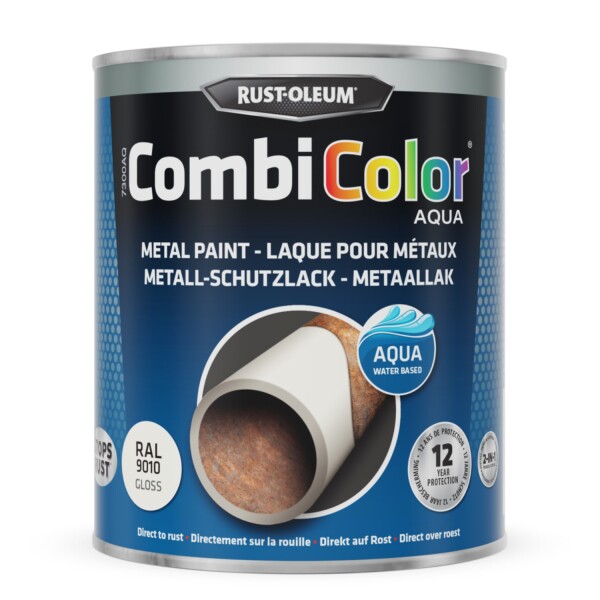 rust-oleum combicolor aqua hoogglans ral 9010 0.75 ltr