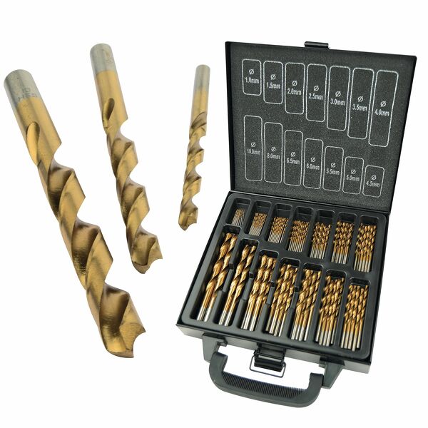 Brüder Mannesmann M54399 HSS Metaal-spiraalboorset 99-delig TiN Cilinderschacht 1 set(s)