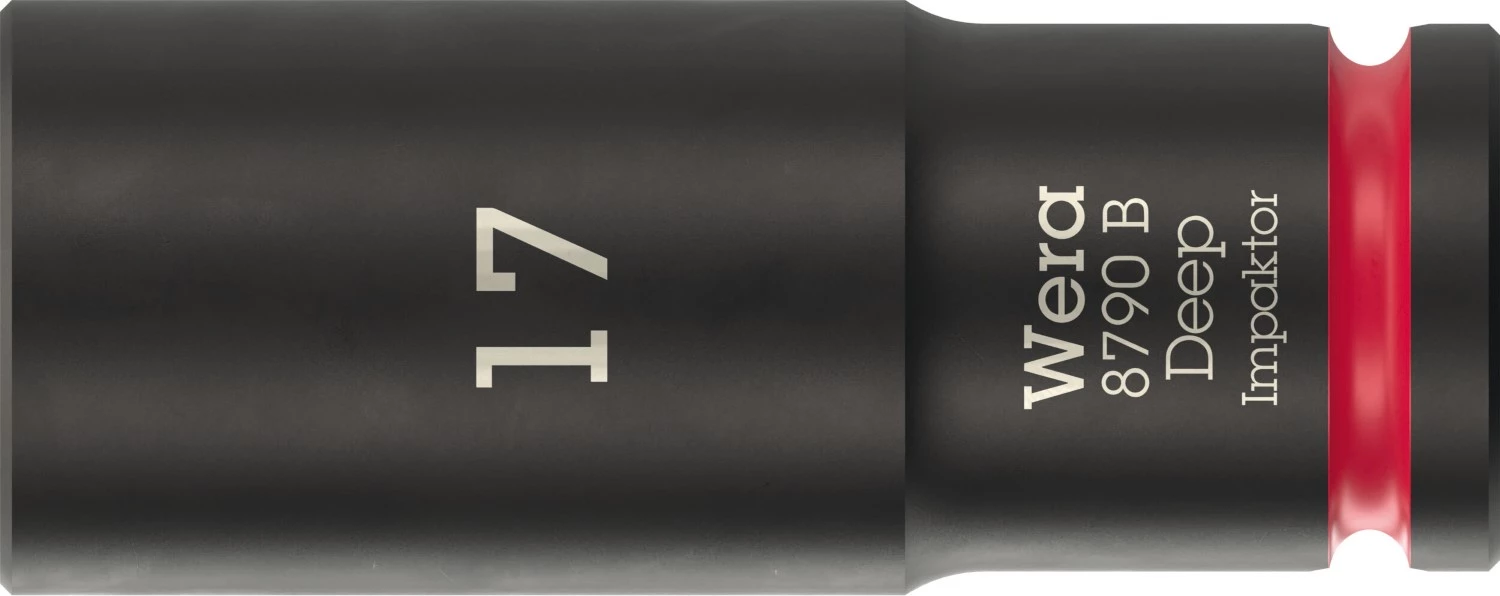 Wera 05005558001 8790 B Impaktor Deep Lange Krachtdop - 3/8"- Zeskant - 17 X 63mm