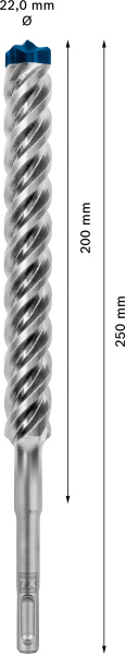 Bosch 2608900146 EXPERT Hamerboor SDS Plus-7X - 22x200x250mm - Detailed view of the product
