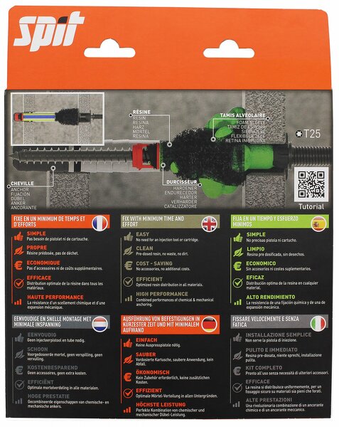 Spit 060231 Easy-Mix Chemisch Mechanisch Anker M10X40 - Blister Van 4 Stuks - Detailed view of the product