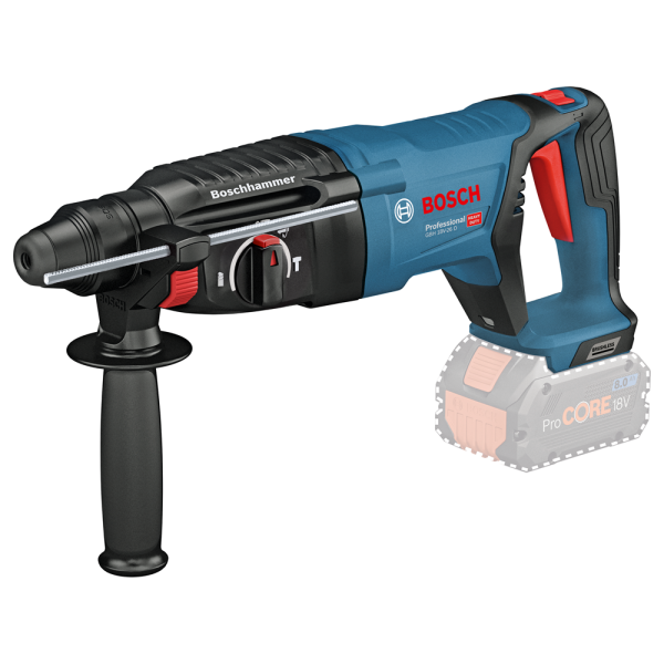 Bosch GBH 18 V-26 D 18V Li-ion Accu SDS-plus Boorhamer Body - SDS Plus - 2,5J - Koolborstelloos - Detailed view of the product