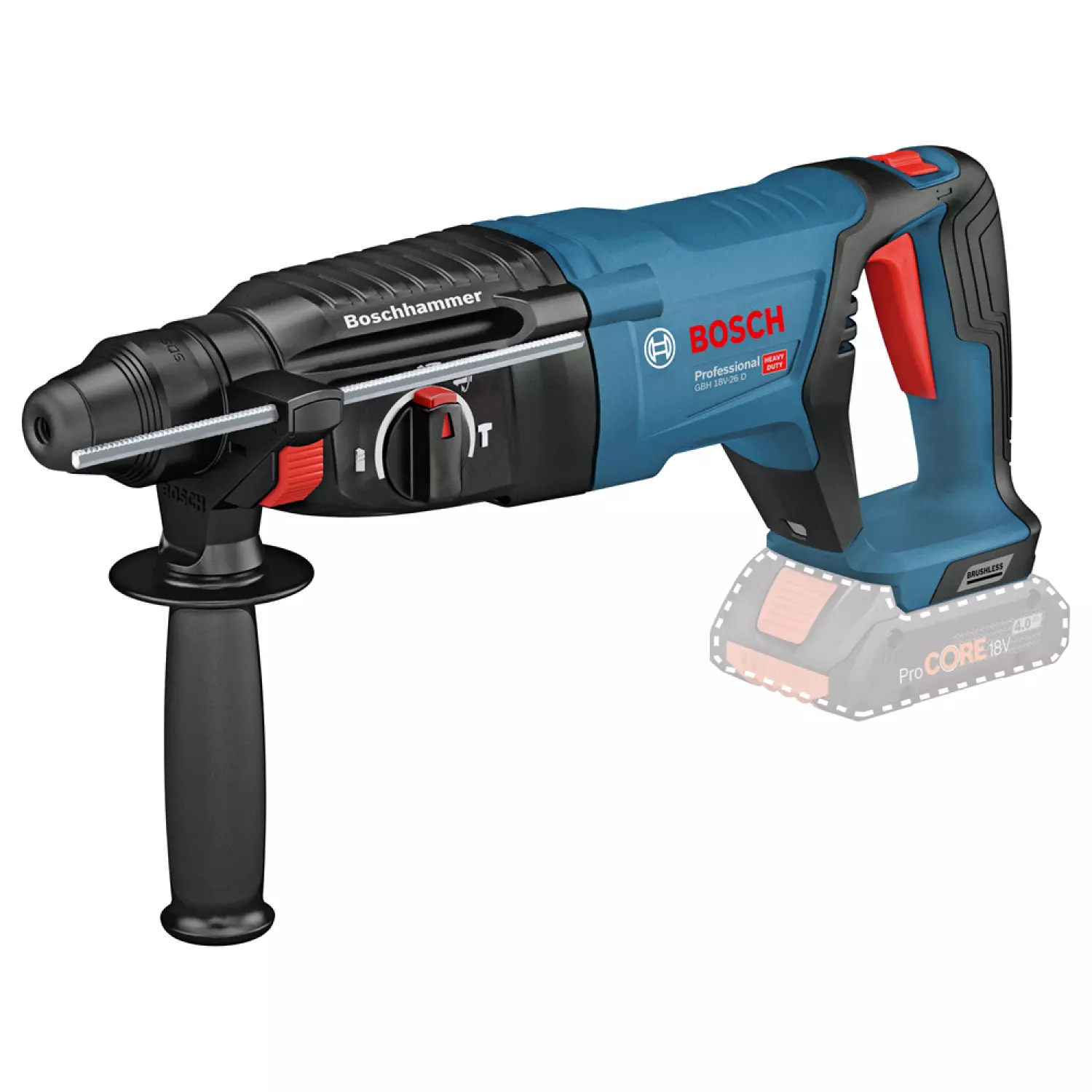 Bosch GBH 18 V-26 D 18V Li-ion Accu SDS-plus Boorhamer Body - SDS Plus - 2,5J - Koolborstelloos