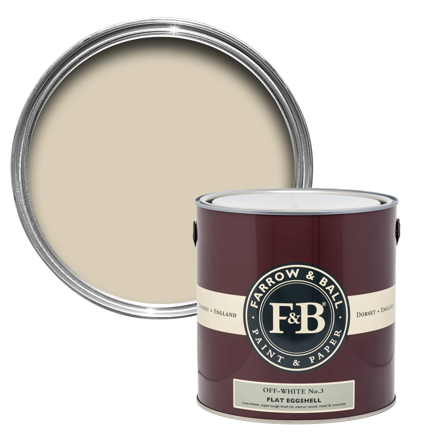 Farrow&Ball Flat Eggshell Off White No.3 - 750ml
