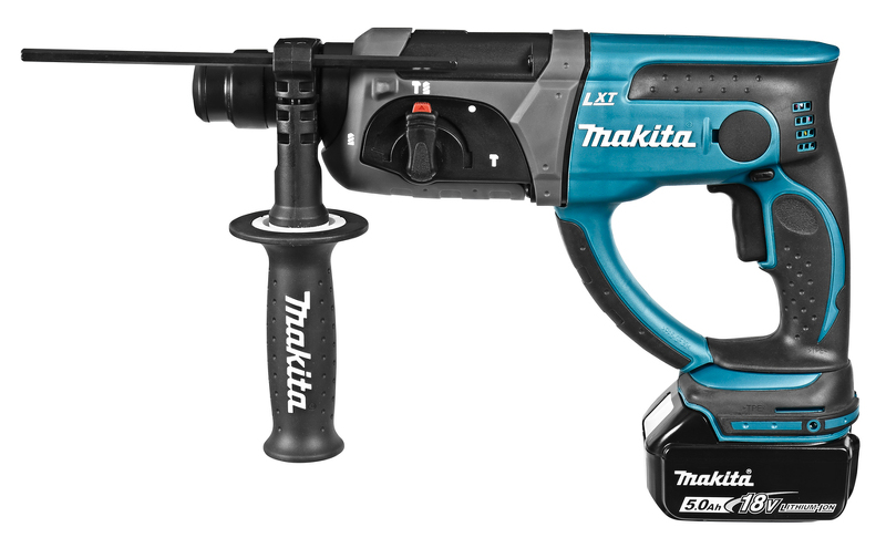 Makita DHR202RTJ 18V Li-Ion Accu SDS-plus Combihamer Set (2x 5.0Ah Accu) In Mbox - 2J - Detailed view of the product