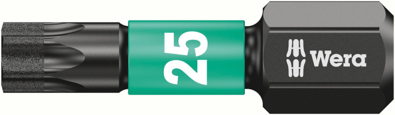 Wera 05057625001 1/4"Torx Impaktor Diamant Bit - T25 X 25mm (10st) - Detailed view of the product
