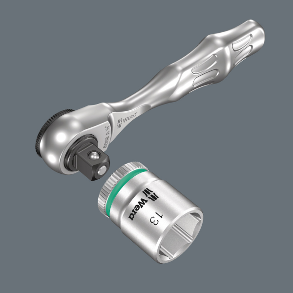 Wera 05003793001 8008 A Zyklop Mini 3 Ratel - 1/4''- 87mm - Detailed view of the product