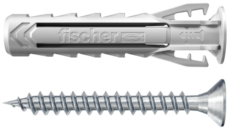 Fischer 568208 SX Plus Pluggen - 8 X 40mm - Met Schroef - 5 X 55mm (50 St)