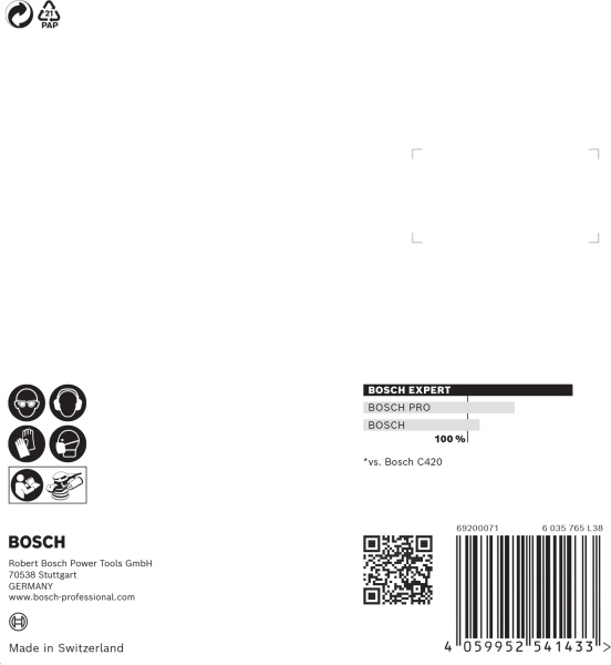 Bosch 2608900805 EXPERT Schuurvel C470 Best For Wood And Paint, Diameter 125mm, Korrel 80, 8 Gaten, 5x - Detailed view of the product
