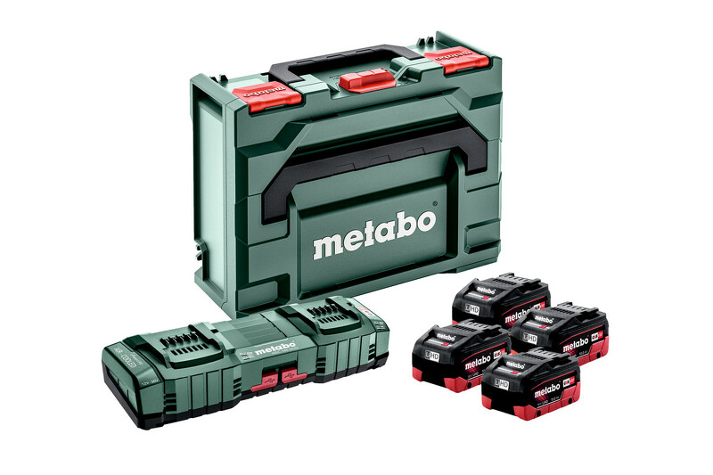 Metabo 685143000 18V Li-Ion Accu Starterset (4x LiHD 10Ah) + Duolader ASC 145 In MetaBOX EAN: 4061792192324