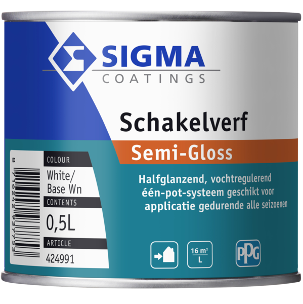 Sigma Schakelverf Semi-Gloss - Op Kleur Gemengd - 0,5L afbeelding