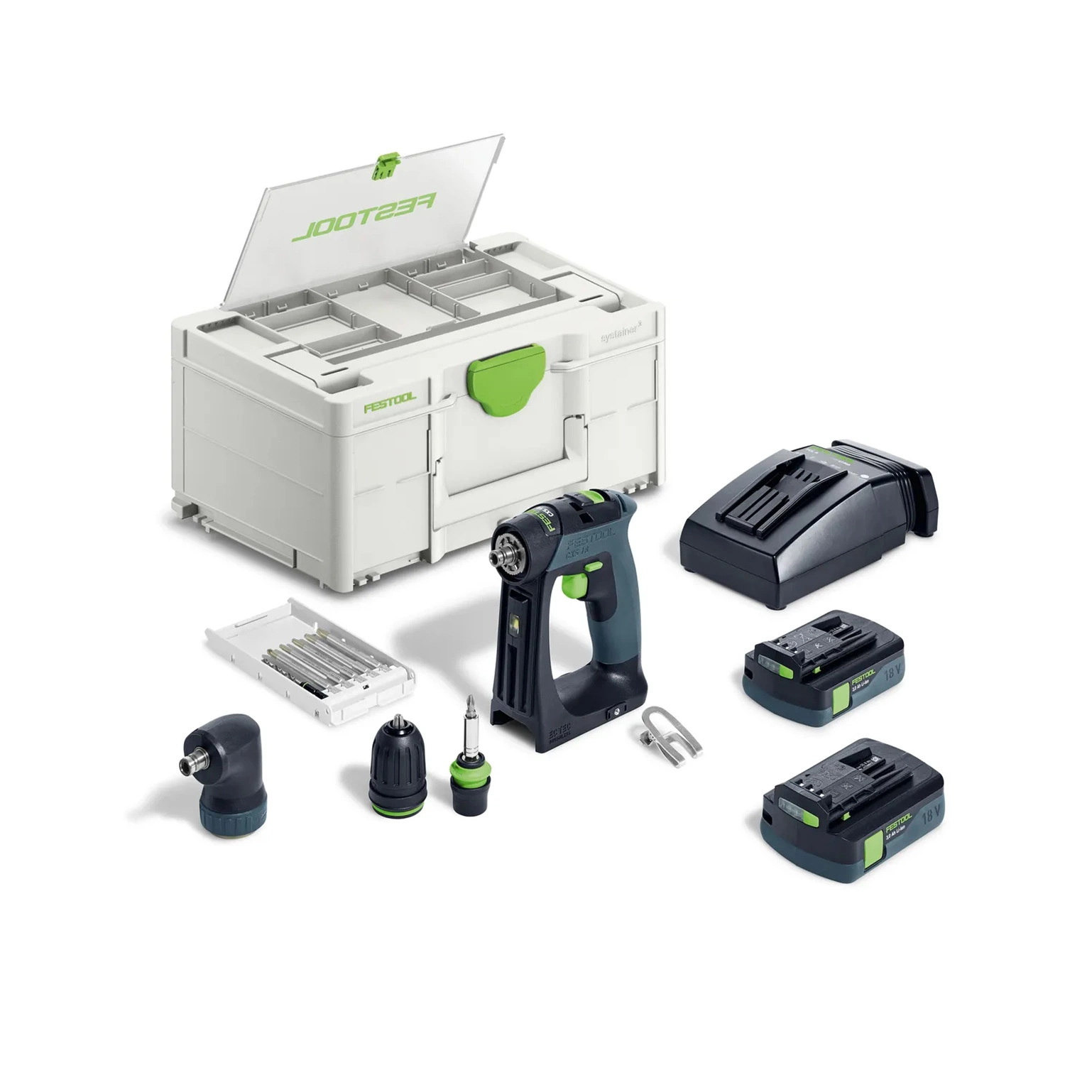 Festool CXS 18 C 3,0-Set 18V Li-Ion Accu Schroefboormachine (2x 3,0Ah) In Systainer - 40Nm