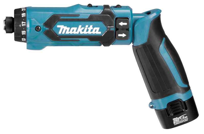 Makita DF012DSE 7,2V Li-Ion Accu Boor-schroefmachine Set (2x 1,5Ah Accu) In Koffer - Detailed view of the product