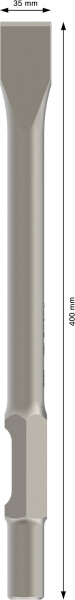 Bosch 2608690112 30mm HEX Platte Beitel - 400 X 35mm - Detailed view of the product